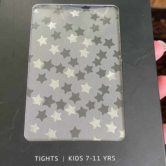 NWT 2 pairs of black/gray Zohara Art on Tights - STARS & CATS! - Kids 7-11 years - Picture 3 of 4